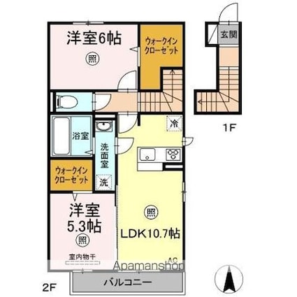 セリシールＣ[2LDK/59.98m2]の間取図