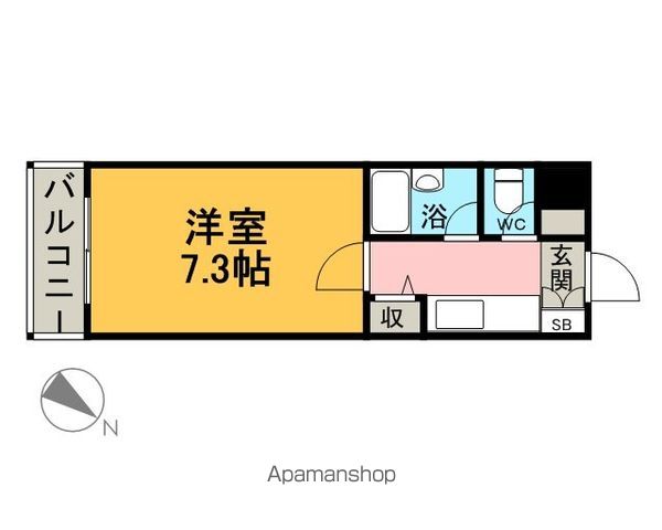 福岡市博多区千代のマンションの間取り