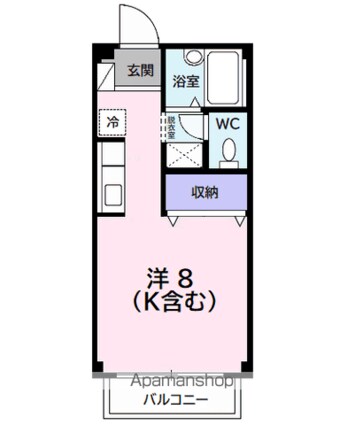 ジュネス[1K/24.02m2]の間取図