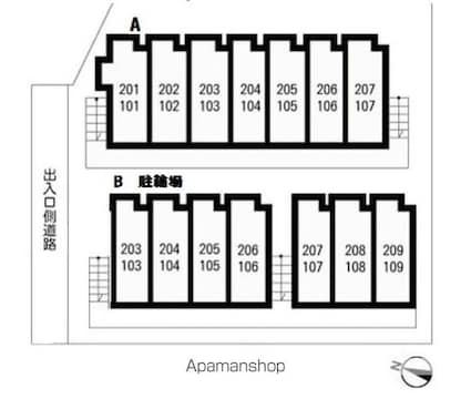 アネックスⅡＡ[1K/14.04m2]の配置図