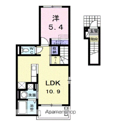 ライトスプリングＢ[1LDK/41.26m2]の間取図