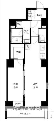 アーバンパーク亀戸Ⅱ[1LDK/46.63m2]の間取図