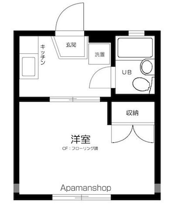 エスポワール（中野区）[1K/18.63m2]の間取図