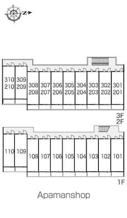 レオパレスアークＫ　Ｔ[1K/19.87m2]の配置図