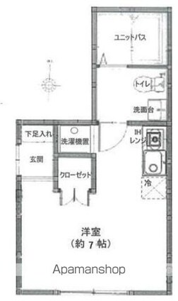 ＥＭＢＥＬＬＩＲ新宿若葉[1R/19.86m2]の間取図
