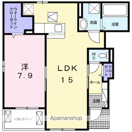レイワ　コートⅠ[1LDK/53.36m2]の間取図