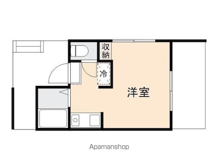 番町ロイヤルハイツ[1R/17.11m2]の間取図
