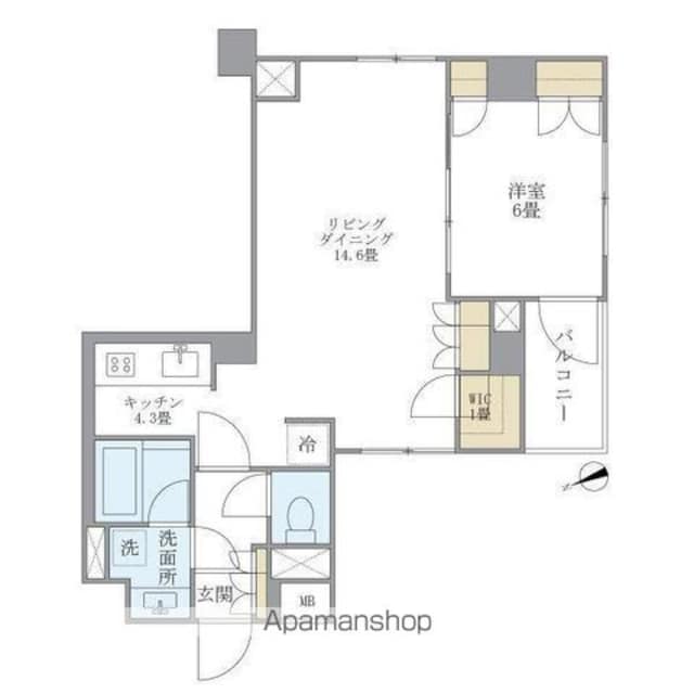 Ｂｒｉｌｌｉａ　ｉｓｔ　北沢[1LDK/58.45m2]の間取図