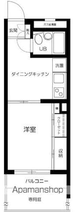 東京都世田谷区南烏山１丁目[1DK/24.96m2]の間取図