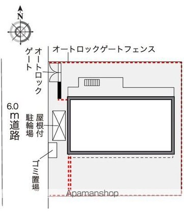 レオパレス北綾瀬[1K/19.87m2]の配置図