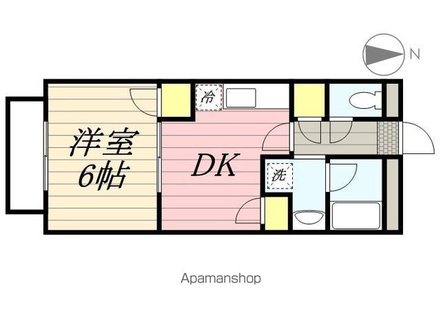東京都三鷹市上連雀３丁目[1DK/30.32m2]の間取図