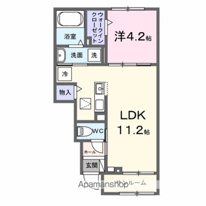 ロジュマン湖北台[1LDK/39.17m2]の間取図