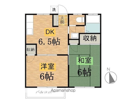 タクラヴィラＢ[2DK/40m2]の間取図