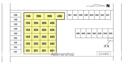 フロレスタシエロ[1K/31.01m2]の配置図