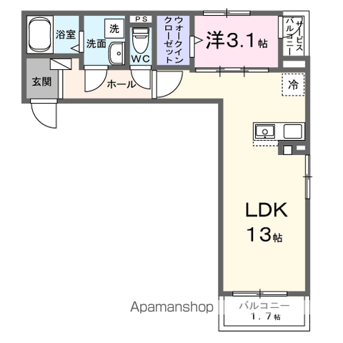 東羽衣6丁目アパートの間取り写真
