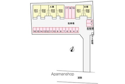 アルバＡ[2LDK/57.64m2]の配置図