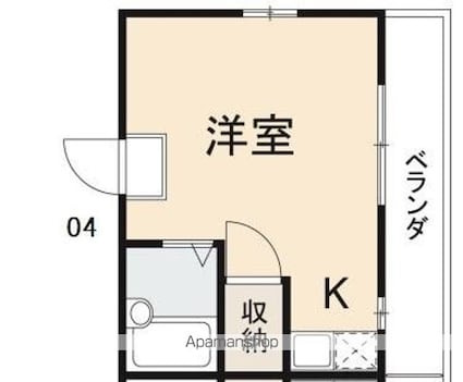 コート紙町Ⅲ[1R/19.44m2]の間取図