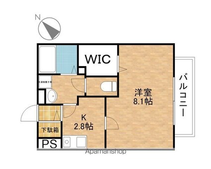 アーバンプロムナードⅡ[1K/29.84m2]の間取図