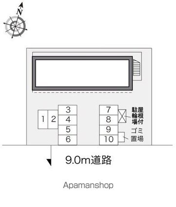 レオパレスコンフォート[1K/23.18m2]の配置図