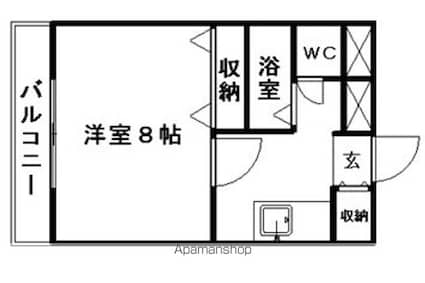 グリーンヒル２１[1K/25.92m2]の間取図