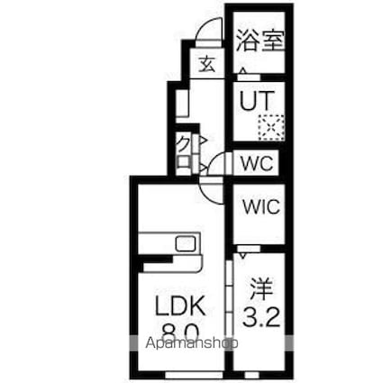 ＲＥＳＩ　ＮＡＧＡＩ（レジながい）Ⅱ[1LDK/33.73m2]の間取図