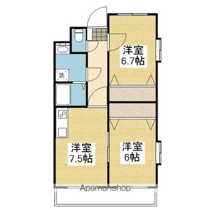 Ｍマンション[2DK/49.43m2]の間取図