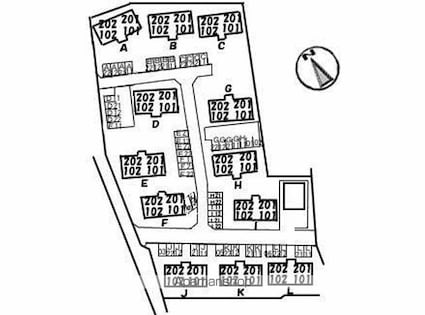サンビレッジ高松　Ｄ棟[2LDK/60.35m2]の配置図