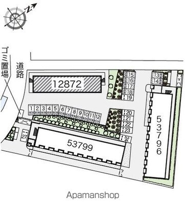 レオパレスエルドラード[1R/20.28m2]の配置図