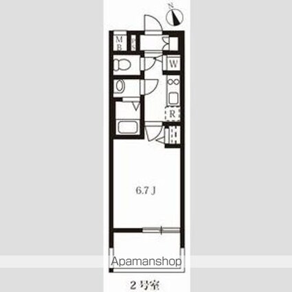 メインステージ名古屋ノースマーク[1K/22.53m2]の間取図