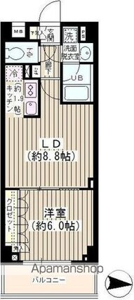 ＴＡＫ　ＰＬＡＺＡⅡ[1LDK/39.3m2]の間取図