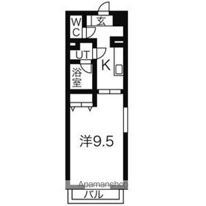 コートヒルズ[1K/30.38m2]の間取図
