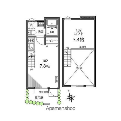 ＳＡＮＣＨＡ　ＡＰＡＲＴＭＥＮＴ[1R/18.14m2]の間取図
