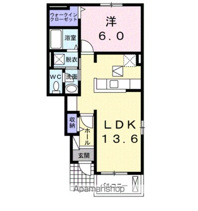 サンシャイン　スリー[1LDK/46.06m2]の間取図