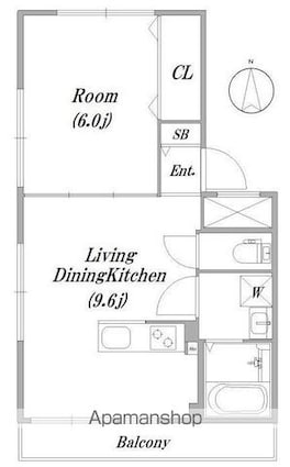 東京都杉並区荻窪１丁目[1LDK/35.6m2]の間取図