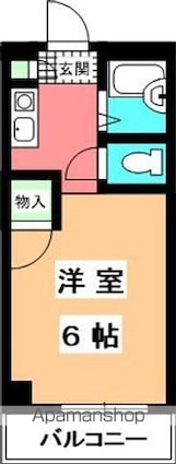 葡萄館[1K/20.05m2]の間取図