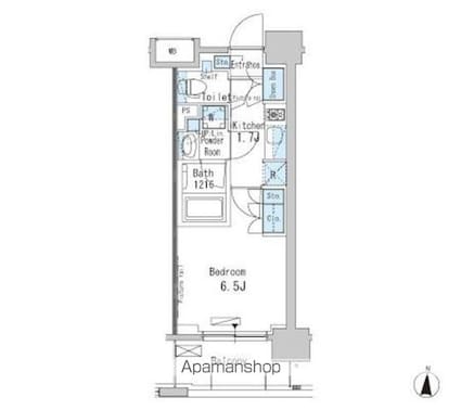 パークアクシス両国[1K/25.04m2]の間取図