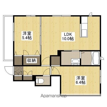 アルカディア深川[2LDK/54.89m2]の間取図
