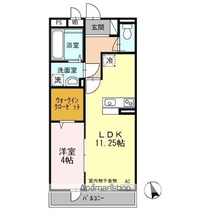 Ｋヴィラージュ[1LDK/41.95m2]の間取図