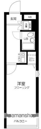 東京都杉並区和田１丁目[1K/19.5m2]の間取図