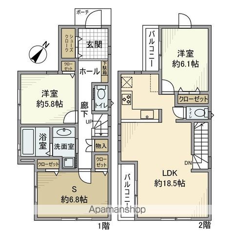 【中町戸建の間取り】