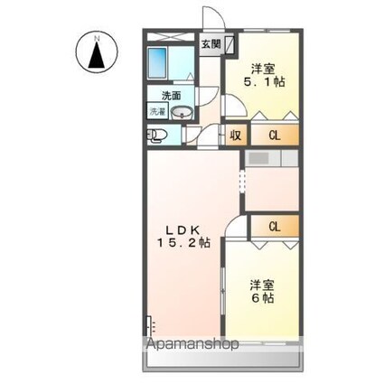 ファインヴィーブル[3LDK/58.32m2]の間取図