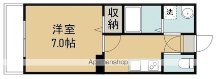 ＣＩＮＺＡ東仙台[1K/24.7m2]の間取図