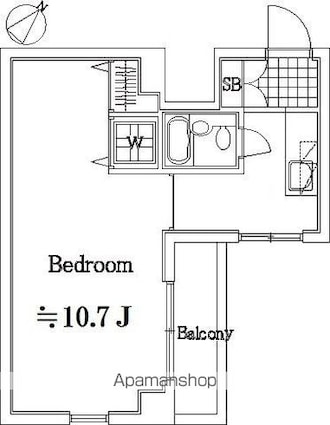 メインステージ下丸子[1K/31.5m2]の間取図