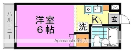 東京都杉並区阿佐谷南２丁目[1K/17.39m2]の間取図