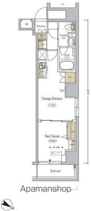アーバネックス日本橋人形町[1DK/30.44m2]の間取図