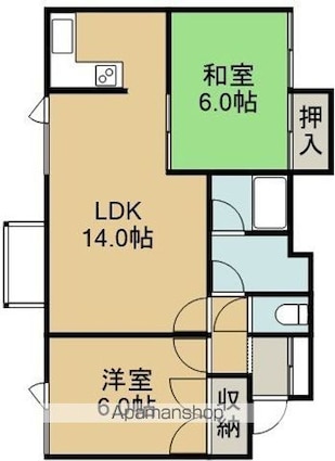 ジョイフル鍛治[2LDK/54.71m2]の間取図