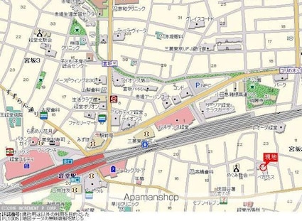 東京都世田谷区宮坂２丁目[1K/19.14m2]の周辺