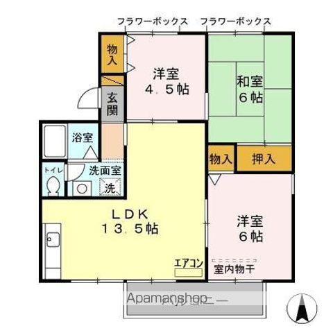 【メゾンブランシュ　壱・弐番館の間取り】