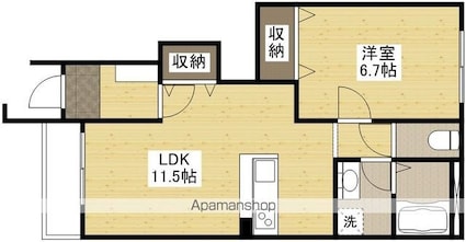 コンフォール[1LDK/44.95m2]の間取図