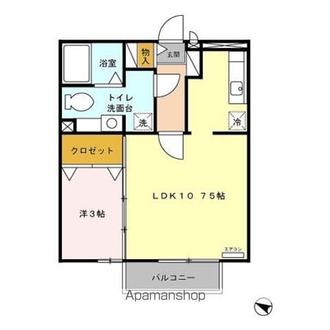 ロワ・ドミールⅡ 206 ｜ 福岡県福岡市博多区井相田３丁目7-33（賃貸アパート1LDK・2階・35.10㎡） その2